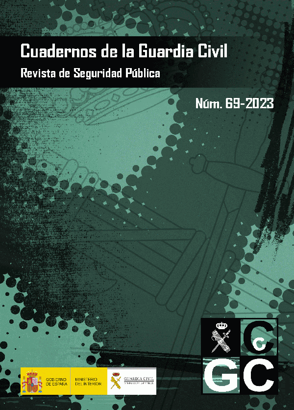 Cubierta de Cuadernos de la Guardia Civil. Revista de Seguridad Pública nº 69