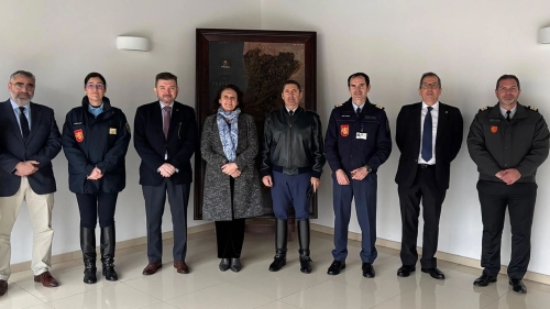 Visita de una delegación del Centro Universitario de la Guardia Civil (CUGC) a la Academia Militar de Lisboa